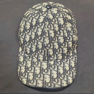 Dior Navy and Cream Monogram Baseball Cap